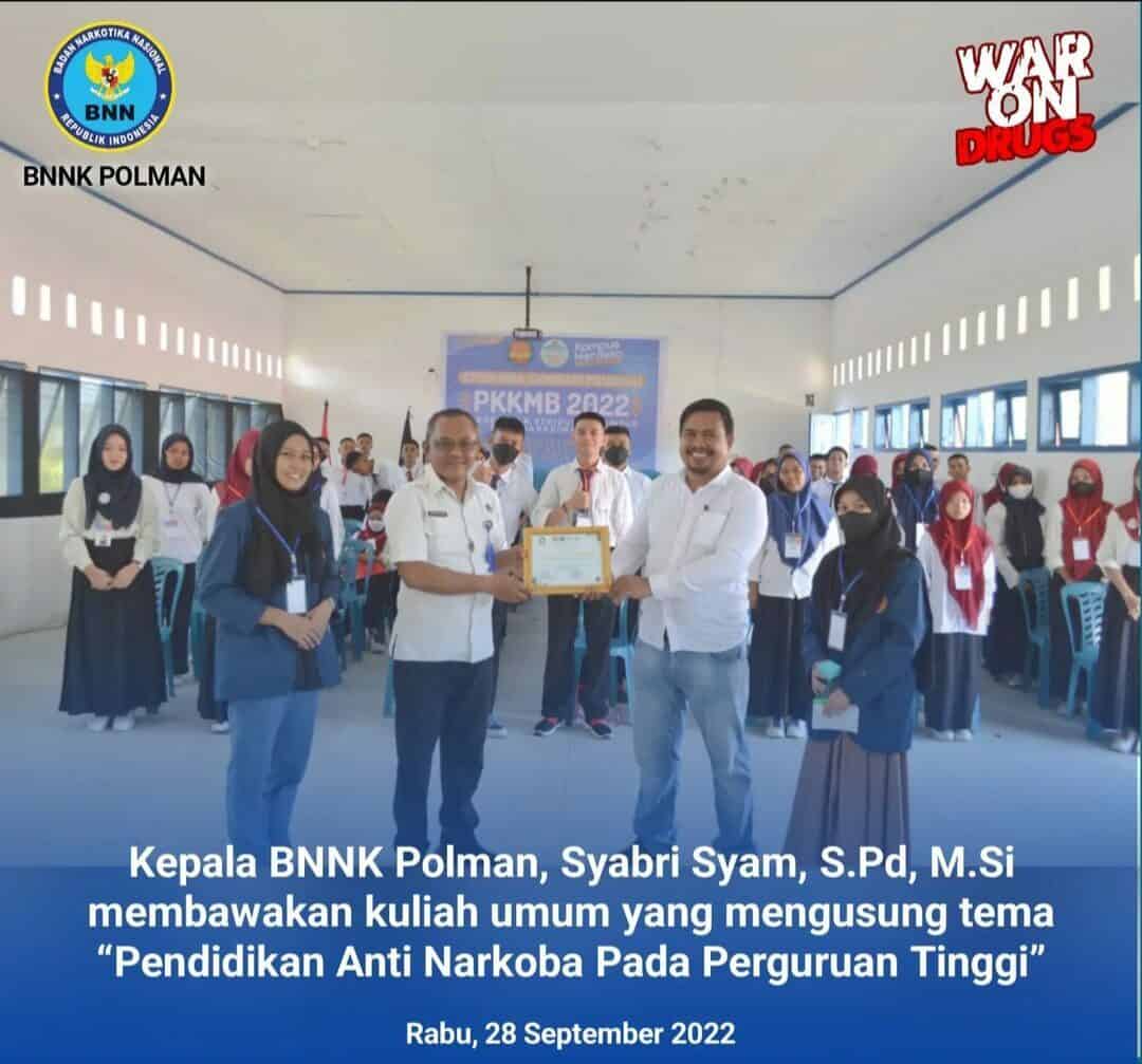 Kepala BNNK Polman bawakah Materi P4GN Pada Kuliah Umum di Sekolah Tinggi Ilmu Sosial dan Ilmu Politik (STISIP) Biges Kepala BNNK Polman bawakah Materi P4GN