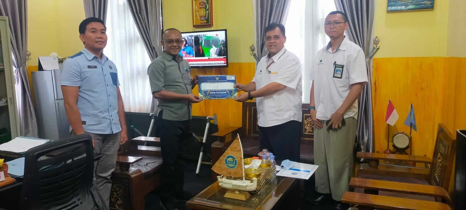 Kepala BNNK Polman menerima Kunjungan dan Koordinasi Kepala Kantor Pelayanan Perbendaharaan Negara (KPPN) Kab. Majene